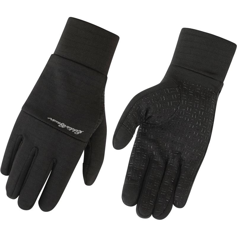 Eddie Bauer Women’s Cold Weather Performance Gloves(Grid Fleece (Black ...