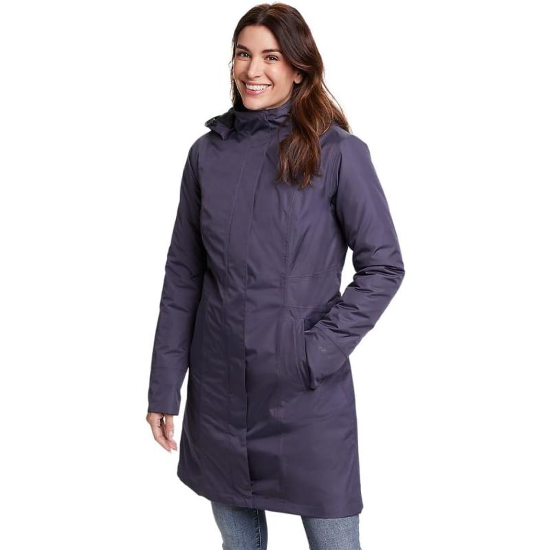 Eddie Bauer Women’s Girl On The Go Insulated Trench Coat(Tall Deep ...