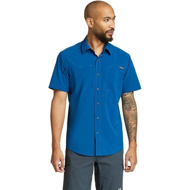 Eddie Bauer Men’s Departure Short-Sleeve Shirt(Regular Carbon) - Eddie ...