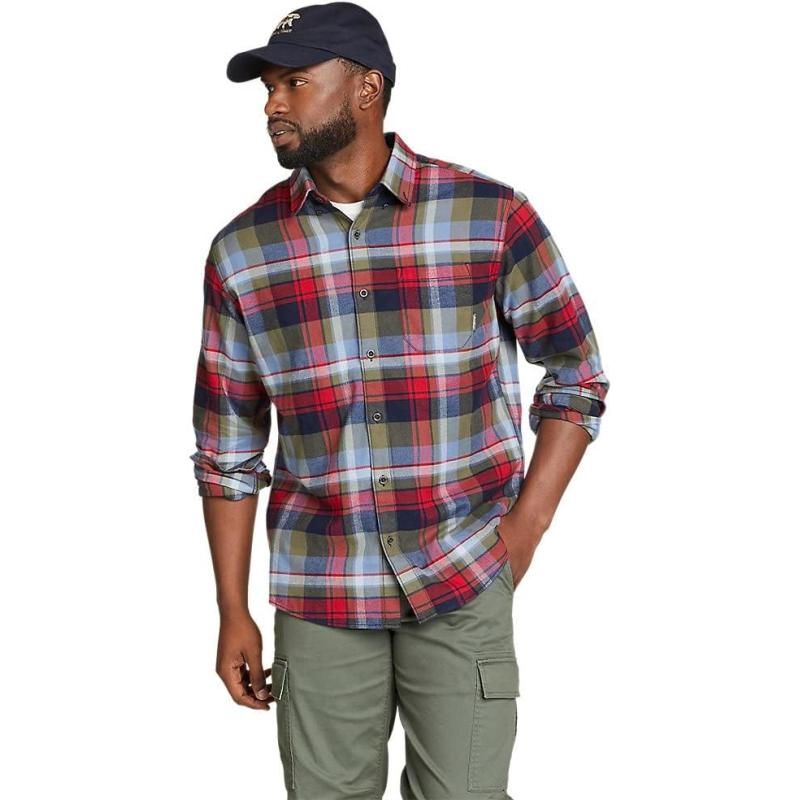 Eddie Bauer Men’s Eddie’s Favorite Classic Fit Flannel Shirt Plaid