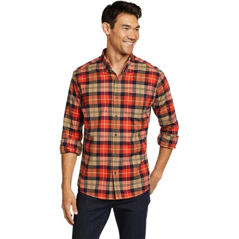 Eddie Bauer Men’s Eddie’s Favorite Classic Fit Flannel Shirt – Plaid ...