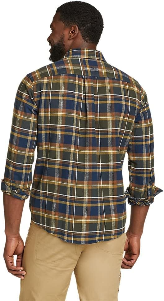 Eddie Bauer Men’s Eddie’s Favorite Flannel Shirt – Slim(Tall Dark Loden ...