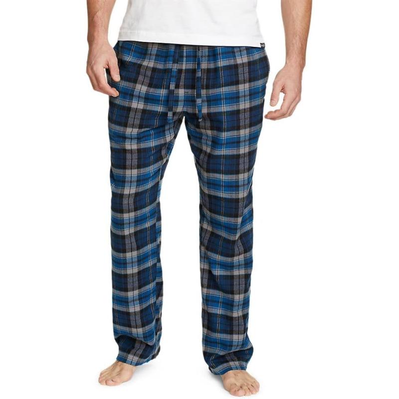 Eddie Bauer Men’s Hybernator Flannel Sleep Pants(Dusty Blue) - Eddie Bauer