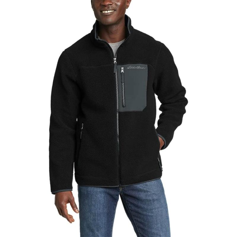 Eddie Bauer Men’s Quest 300 Fleece Jacket(Tall Black) - Eddie Bauer