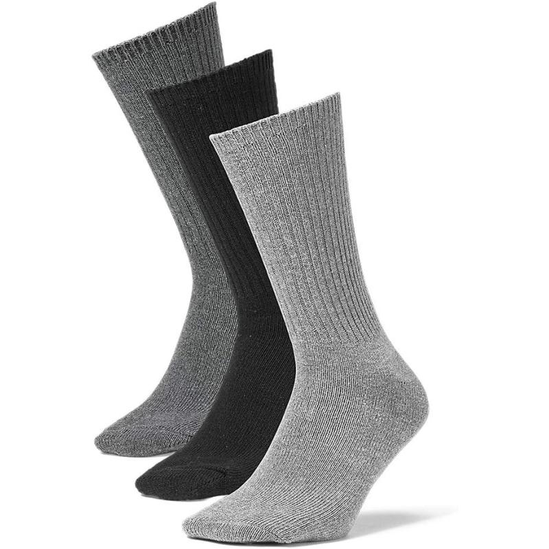 Eddie Bauer Men’s Solid Crew Socks – 3 Pack(Gray) - Eddie Bauer