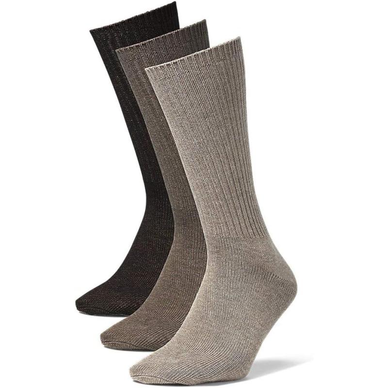 Eddie Bauer Men’s Solid Crew Socks – 3 Pack(Oak) - Eddie Bauer