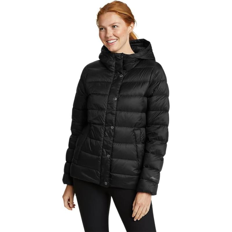 Eddie Bauer Women’s StratusTherm Hooded Down Jacket(Black) - Eddie Bauer